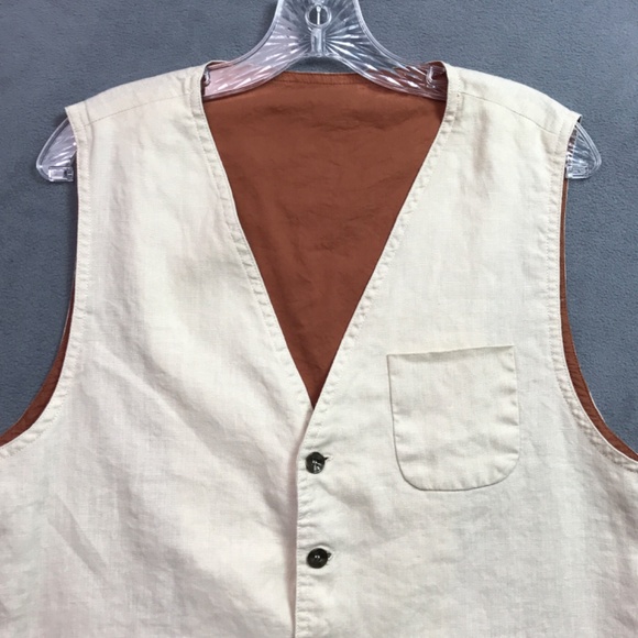 Island Inspiration Linen Vest Unisex Miami Style - Picture 3 of 10